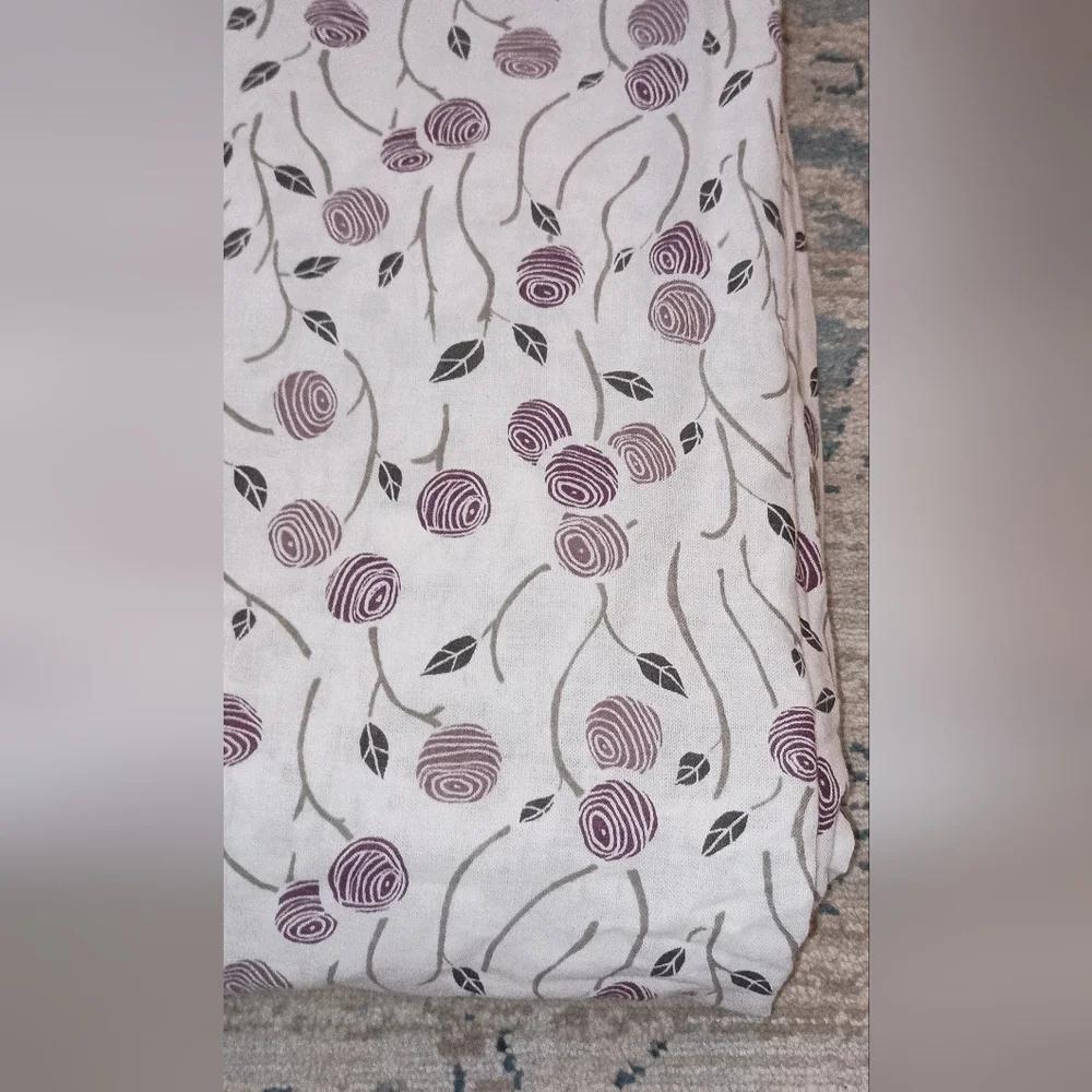 Ikea Majviva Purple White Floral Cotton duvet Cover size 81